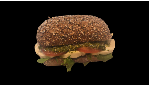 Broodje Mozzarella met tomaat en pesto