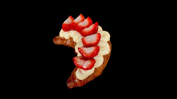 Aardbei Croissant
