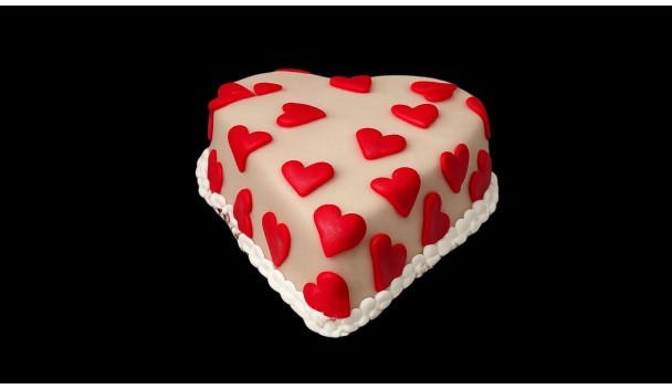 Valentijn Marsepeinen Hart taart