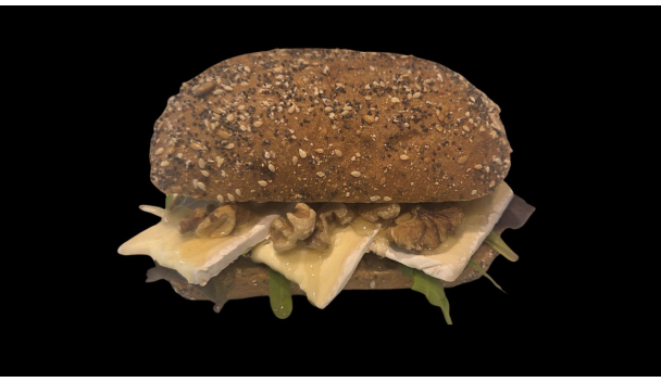 Broodje Brie met walnoten en honing
